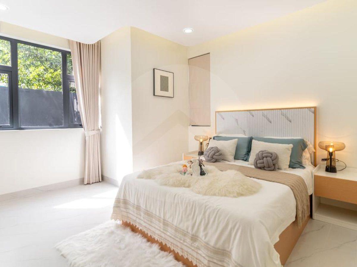Schlafzimmer einer Musterwohnung in Kingston Royale, Phnom Penh